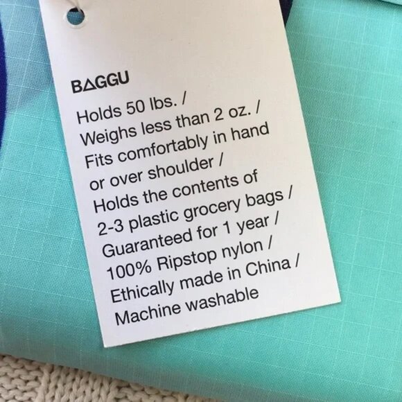 NWT Baggu Mint Dot Standard Size Reusable Bag tote purse - Discontinued pattern - Picture 3 of 8